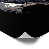 F Caw F Funny Bird Crow Creative Casual Design ポスター (角)