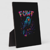 F Caw F Funny Bird Crow Raven Pun Joke Saying フォトプラーク (側面)