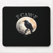 F Caw F Funny Bird Moon Minimal Clean Style マウスパッド (正面)