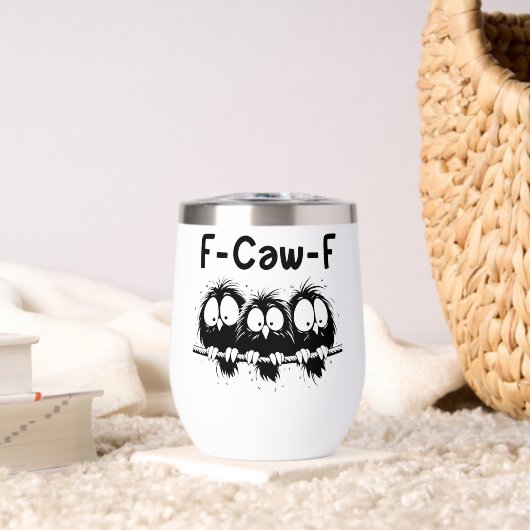 F-Caw-F Funny Bird Quote Gifts  (リビング (回転後))