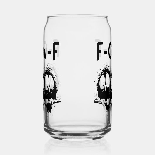 F-Caw-F Funny Bird Quote Gifts ガラス缶 (右)