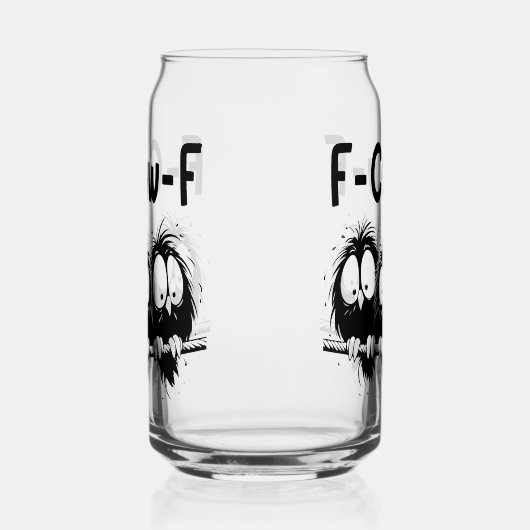 F-Caw-F Funny Bird Quote Gifts  ガラス缶 (左)