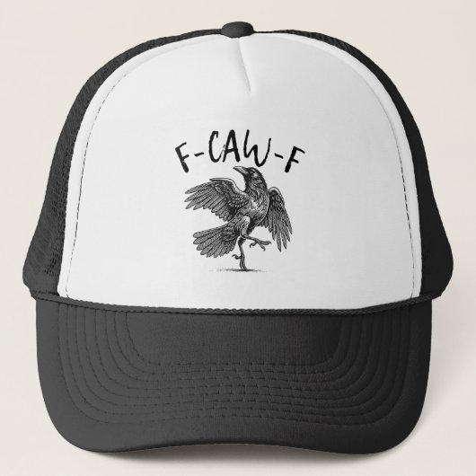  F-Caw-F Funny Black Crow F-Caw-F Funny Black Bird キャップ (正面)