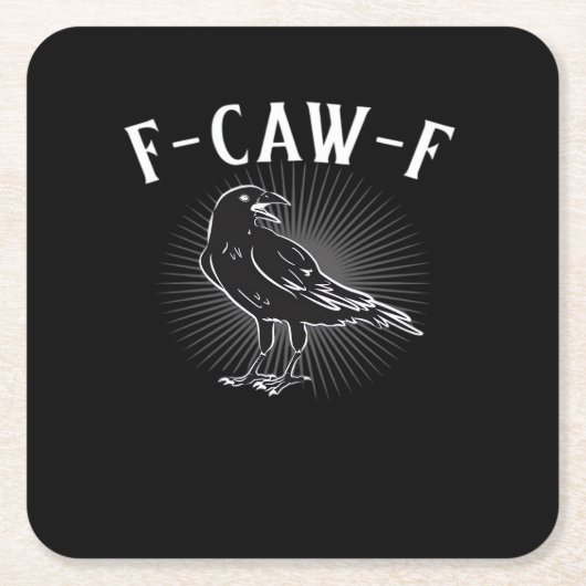 F-Caw-F Funny Casual スクエアペーパーコースター (正面)