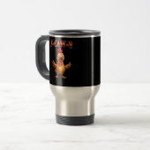 F Caw F Funny Chicken Classic Aesthetic Design トラベルマグ (正面左)