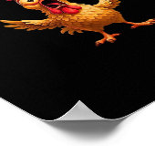 F Caw F Funny Chicken Classic Aesthetic Design ポスター (角)