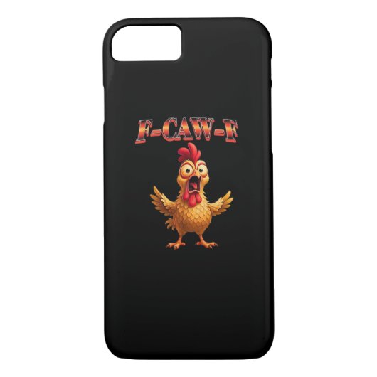 F Caw F Funny Chicken Classic Aesthetic Design Case-Mate iPhoneケース (裏面)