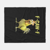 F-Caw-F Funny Chicken Classic Creative Casual フリースブランケット (正面(横))