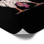 F Caw F Funny Chicken Classic Retro Cool Style ポスター (角)