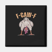 F Caw F Funny Chicken Classic Retro Cool Style マグネット (正面)