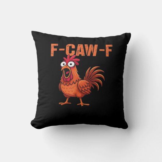 F Caw F Funny Chicken Classic Trendy Modern Style クッション (正面)