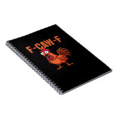 F Caw F Funny Chicken Classic Trendy Modern Style ノートブック (右側)