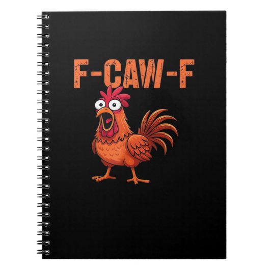 F Caw F Funny Chicken Classic Trendy Modern Style ノートブック (正面)