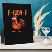 F Caw F Funny Chicken Classic Trendy Modern Style フォトプラーク (側面)