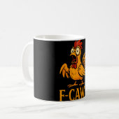 F-caw-f Funny Chicken Farm Humor Chicken Meme Chic コーヒーマグカップ (正面左)