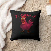 F Caw F Funny Chicken Humor Creative Casual Style クッション (ブランケット)