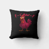 F Caw F Funny Chicken Humor Creative Casual Style クッション (正面)