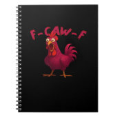 F Caw F Funny Chicken Humor Creative Casual Style ノートブック (正面)