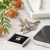 F-Caw-F Funny Chicken Humor F-Caw-F Quote Rooster キーホルダー (側面)