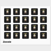 F-Caw-F Funny Chicken Humor F-Caw-F Quote Rooster スクエアシール (シート)