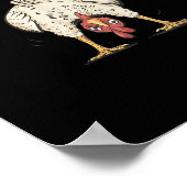 F-Caw-F Funny Chicken Humor F-Caw-F Quote Rooster  ポスター (角)