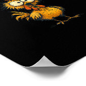 F-Caw-F Funny Chicken Humor F-Caw-F Quote Rooster ポスター (角)