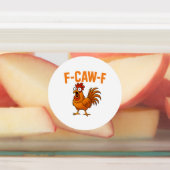 F-Caw-F Funny Chicken Humor F-Caw-F Quote Rooster  ラベル (貼付)