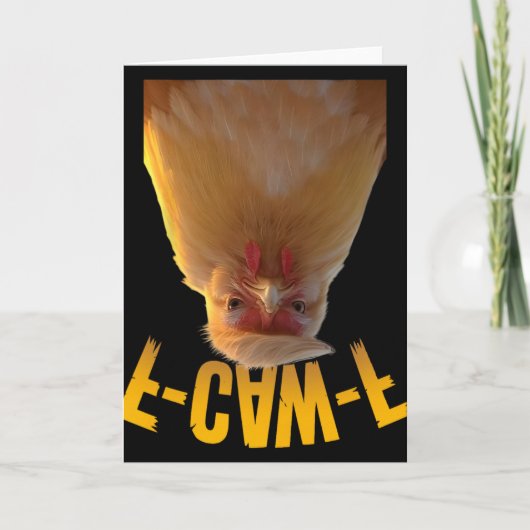 F-caw-f Funny Chicken Humor F-caw-f Quote Trump  カード (正面)