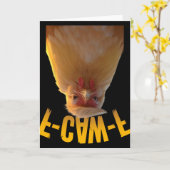 F-caw-f Funny Chicken Humor F-caw-f Quote Trump  カード (黄色い花)
