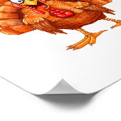 F-caw-f Funny Chicken Humor F-caw-f Turkey Meme Th ポスター (角)