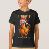 F-caw-f Funny Chicken Humor Meme Christmas Men Wom Tシャツ (正面)