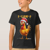 F-caw-f Funny Chicken Humor Meme Christmas Men Wom Tシャツ (正面)