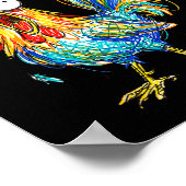 F-caw-f Funny Chicken Humor Quote Rooster Meme  ポスター (角)