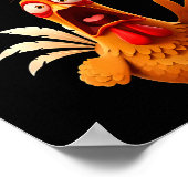 F-caw-f Funny Chicken Humor Quote Rooster Meme  ポスター (角)