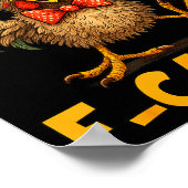 F-caw-f Funny Chicken Humor Quote Rooster Meme Fun ポスター (角)