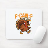 F-caw-f Funny Chicken Humor Quote Rooster Meme Tur マウスパッド (マウス)