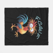 F Caw F Funny Chicken Humor Retro Style フリースブランケット (正面(横))