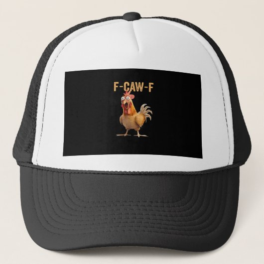 F Caw F Funny Chicken Humor Rooster Meme Classic キャップ (正面)