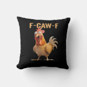 F Caw F Funny Chicken Humor Rooster Meme Classic クッション (正面)