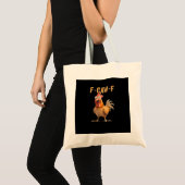 F Caw F Funny Chicken Humor Rooster Meme Classic トートバッグ (正面(商品))