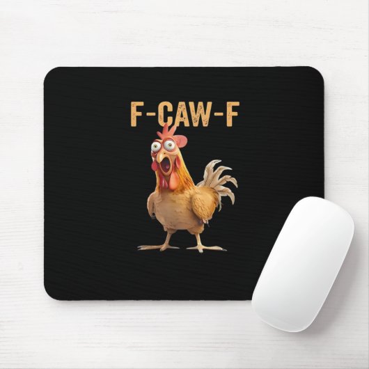 F Caw F Funny Chicken Humor Rooster Meme Classic マウスパッド (マウス)