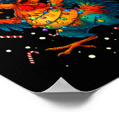 F-caw-f Funny Chicken Humor Rooster Meme Ugly Xmas ポスター (角)