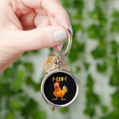 F Caw F Funny Chicken Meme Trendy Modern Style キーホルダー (手)