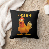 F Caw F Funny Chicken Meme Trendy Modern Style クッション (ブランケット)