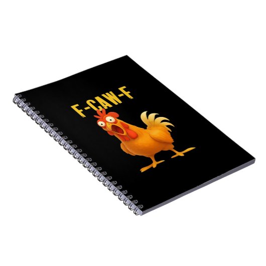 F Caw F Funny Chicken Meme Trendy Modern Style ノートブック (右側)