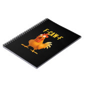 F Caw F Funny Chicken Meme Trendy Modern Style ノートブック (左側)