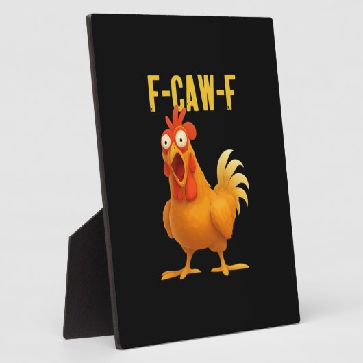 F Caw F Funny Chicken Meme Trendy Modern Style フォトプラーク (側面)