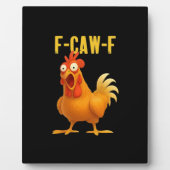 F Caw F Funny Chicken Meme Trendy Modern Style フォトプラーク (正面)