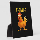 F Caw F Funny Chicken Meme Trendy Modern Style フォトプラーク (側面)