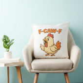 F-CAW-F Funny Chicken | Quote Rooster Meme T-shirt クッション (椅子)